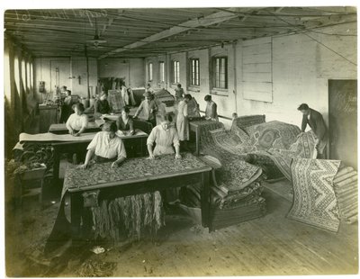 Finishing Room, Carpet Room, 1923 by English Photographer